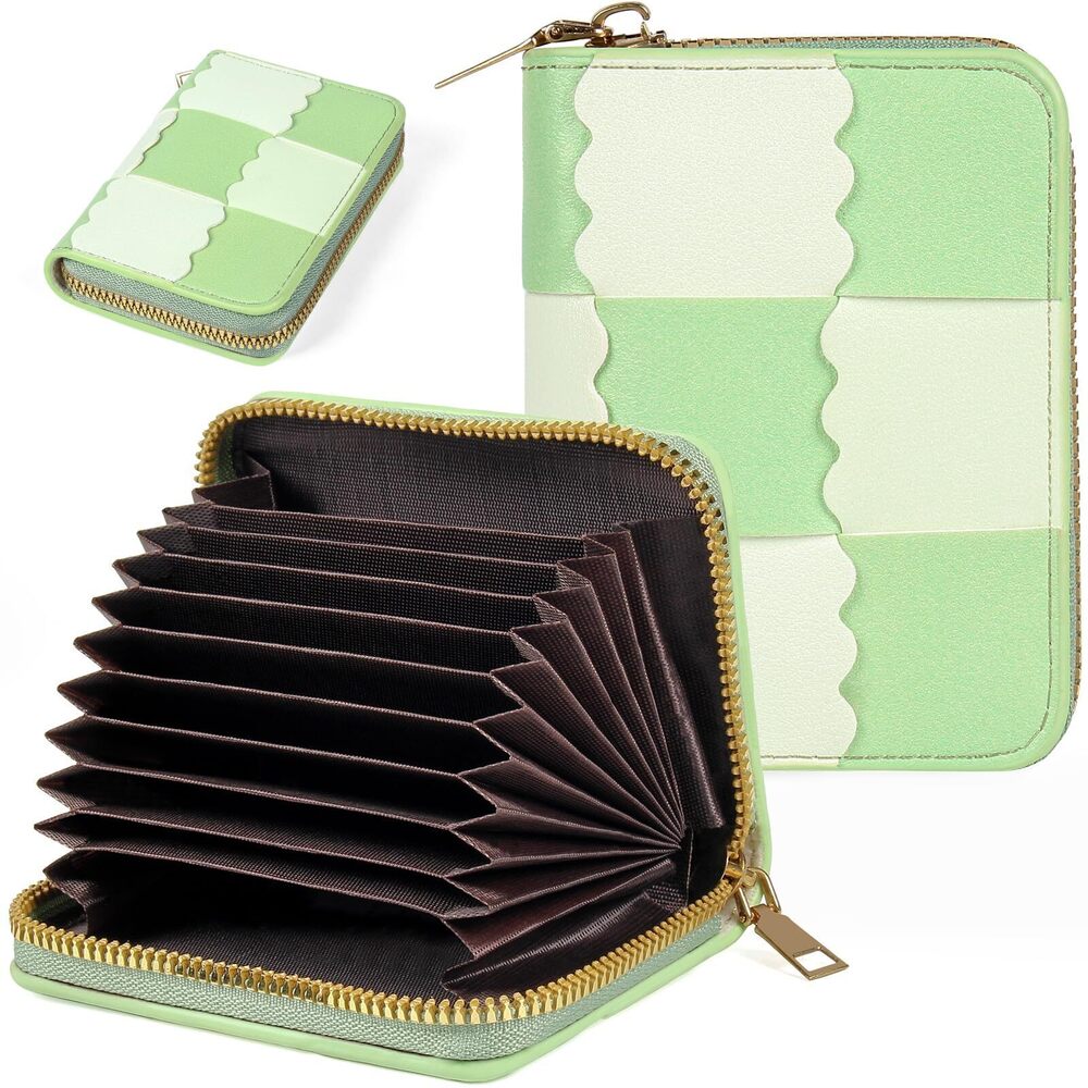 9618 Credit Card Wallet RFID Card Case Wallet Zipper Card Cases Holder
